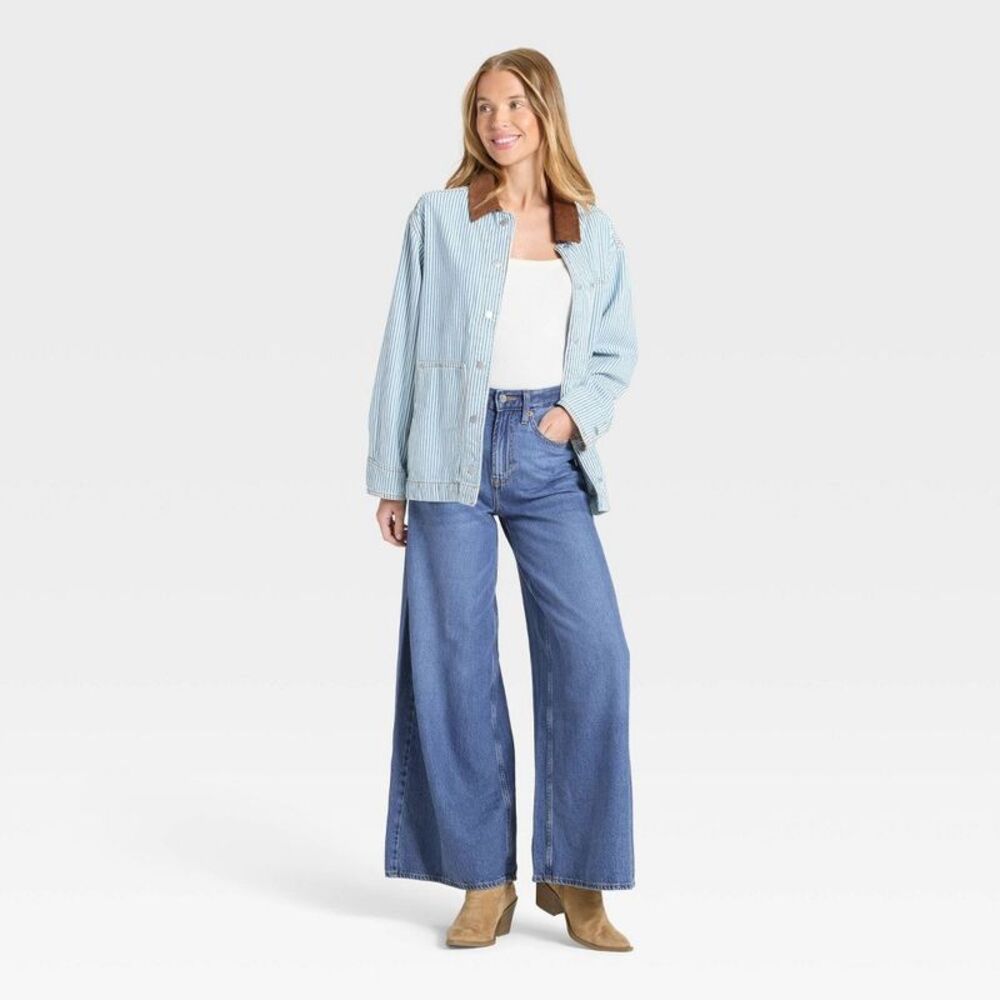 Universal Thread Denim Wide Leg Pants - Picture 3 of 4
